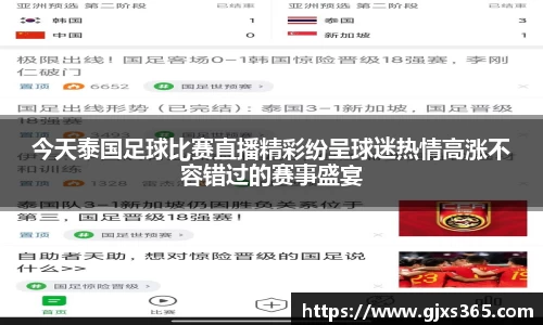 今天泰国足球比赛直播精彩纷呈球迷热情高涨不容错过的赛事盛宴
